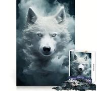 Spectral White Wolf Jigsaw Puzzles for Adults 1000 Pieces Mental Logic Toy Gentle Relax Firm Cut Santa Wish List 38x52cm