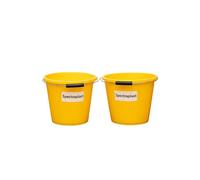 Spectraplast® 14L Yellow Builders Bucket - Heavy Duty Plastic Bucket for Mixing Mortar, Gardening, Watering & Tool Carrying - Strong Handle - 3 Gallon Multi-Purpose Use (2)