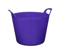 SPECTRAPLAST® 15L Flexi Tub Heavy Duty Plastic Bucket - Multi Purpose Flexible Trug, Garden Tub, Builders Bucket, Storage Basket for Home, Cleaning, Laundry, Gardening - 10 Colours (PURPLE)