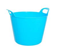 SPECTRAPLAST® 15L Flexi Tub Heavy Duty Plastic Bucket - Multi Purpose Flexible Trug, Garden Tub, Builders Bucket, Storage Basket for Home, Cleaning, Laundry, Gardening - 10 Colours (SKY BLUE)