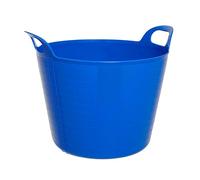 SPECTRAPLAST® 15L Flexi Tub Heavy Duty Plastic Bucket - Multi Purpose Flexible Trug, Garden Tub, Builders Bucket, Storage Basket for Home, Cleaning, Laundry, Gardening - 10 Colours (BLUE)