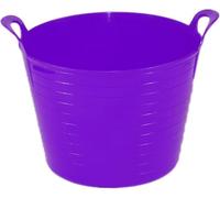 SPECTRAPLAST® 45 Liter Heavy Duty Large Flexi Tub Garden Home Flexible Colour Plastic Storage Container Bucket Flex Tub- MADE IN U.K. (PURPLE, 45 LITRES)