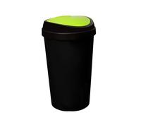 SPECTRAPLAST® 50L Top Touch Kitchen Bin Large Indoor Rubbish Bin with Coloured Lids (Black, Blue, Red, Silver, Green, Yellow) - Hands-Free Waste Disposal for Kitchen, Home, Office & Recycling (GREEN)