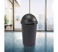 SPECTRAPLAST® 60L Black Kitchen Bullet Bin with Slide Open Lid Rubbish Ideal Dustbin for Home, Bedroom, Office Use, Plastic Kitchen Bin, Waste paper Bin 73cm (H) x 37cm (W) x37cm (D)