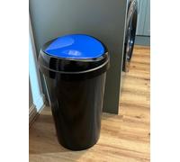 SPECTRAPLAST 60L Premium Blue Brabatia Plastic Touch Top Bin, Dustbin, Rubbish Bin for Kitchen, Home With Coloured lids Black/Blue/Red/Silver/Green (BLUE)