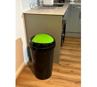 SPECTRAPLAST 60L Premium Green Brabatia Plastic Touch Top Bin, Dustbin, Rubbish Bin for Kitchen, Home With Coloured lids Black/Blue/Red/Silver/Green