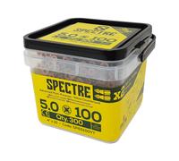 Spectre Advanced Multi-Purpose Woodscrews - Countersunk 5.0 x 100mm Pozi PZ SPE5100YT (Tub 300)