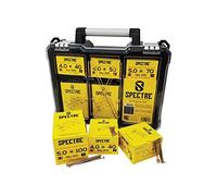 Spectre Advanced Wood Screws Organiser Case - Yellow Passivated 900pc | Advanced Zinc Yellow Passivated Woodscrews High-Performance Multi-Size Fastener Kit in Sturdy Organiser Case