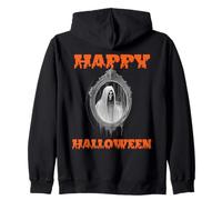 Spectre, Ghost or Ghoul In A Mirror Happy Halloween Costume Zip Hoodie