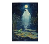 Spectre in The Pond Puzzles,1000 Whimsical Wooden Jigsaw Puzzle,Let Your Imagination Run Wild,Stress Relieving Pleasure,Impossible Hard Difficult Challenging Puzzle for Adults