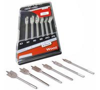 Spectre Performance Hex Shank Wood Flat Drill Bit Set 6Pc 10 12 16 18 20 25 Case