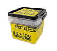 Spectre™ PZ Compatible Wood Screw CSK ZYP 5.0 x 100mm Tub 300