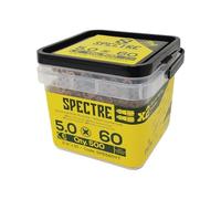 Spectre™ PZ Compatible Wood Screw CSK ZYP 5.0 x 60mm Tub 500