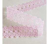 Spectrim Knitting in Eyelet Lace 30 mm Wide Ribbon Sewing Lace for Trimmings Works | Home Decoration | Gift Wrapping | DIY Crafts - (Baby Pink, 25 Meters)