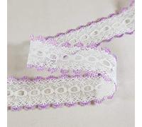 Spectrim Knitting Material - Lace (White/Lilac, 5 Metres)