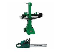 Spectrum 8-Tonne Electric Log Splitter & Wood Splitting Axe Machine | Includes 45cc 18" Petrol Chainsaw