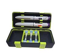 Spectrum Armour Monjaro Weight Loss GLP-1 Pens, Hard Plastic Storage Box for Travel, Fridge or Home,Monjaro, KwikPen Weight Loss (Black and Lime Green)