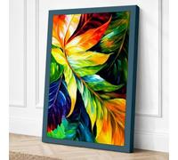 Spectrum Burst Modern Canvas Wall Art Print 30x20 Inch (76 x 51 cm)