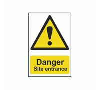 Scan SCA4102 Self adhesive PVC sign - Danger Site entrance - 400 x 600mm