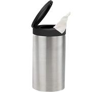 Spectrum Decorative Disinfecting Wipes Container (Satin Nickel) - Refillable Dispenser for Bathroom, Kitchen, Classroom, Countertop, & Home Storage/Stainless Steel & Rust-Resistant
