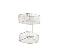 Spectrum Diversified 2-Tier Corner Basket, Satin Nickel