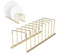 Spectrum Diversified 32070 Euro, Chrome Lid Organizer, Plate Rack, Alloy Steel, Gold, 1 Count
