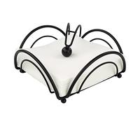 Spectrum Diversified Flower Flat Napkin Holder, Black (97910)