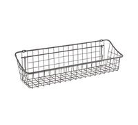 Spectrum Diversified Medium Wall Mount Basket Wire Basket for Slatwall & Pegboard Mounting Basket, Alloy Steel, Industrial Grey, 16.25" L x 4.5" W