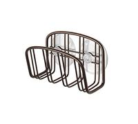 Spectrum Diversified Sleek Soap Sink & Shower, Modern Kitchen & Bathroom Organizer, Sponge Holder with Suction Cups, Bronze, 1 EA