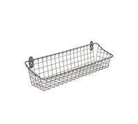 Spectrum Diversified Vintage Cabinet & Wall-Mounted Wall Basket for Storage & Organization, Rustic Farmhouse Decor, Sturdy Steel Wire Storage Bin, Medium, Industrial Gray