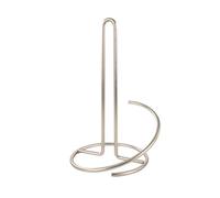 Spectrum Euro Paper Towel Holder Supreme (Satin Nickel) - Storage Organization for Kitchen Counter, Pantry, Laundry, Apartment, RV, and Bathroom