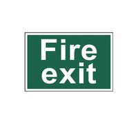 Scan PVC Safety Sign – Fire Exit (Text Only) – Self-Adhesive Semi-Rigid 300 x 200 mm Standard