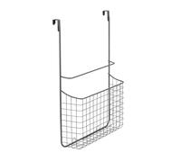 Spectrum Grid Cabinet Door Cutting Board Holder Over the Cabinet Door Metal Wire Kitchen Organizer for Cutting Boards Chopping Blocks Cookie Sheets Bakeware Storage Organization, Industrial Gray