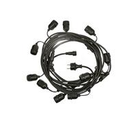 Spectrum Illu Light Chain 10m Garland Black 10 x E27 Sockets Extendable