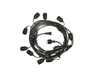 Spectrum Illu Light Chain 10m Garland Black 10 x E27 Sockets Extendable