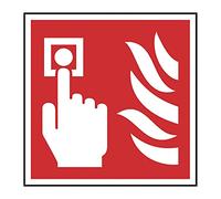 Spectrum Industrial 11690" Fire Alarm Call Point Symbol Self Adhesive Vinyl Sign, Multi-Colour, 100 x 100 mm