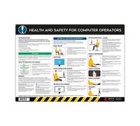 Spectrum Industrial Computer Operators Health & Safety Poster Ergonomics & Screen Use Guide A2 Scuff Resistant Pvc