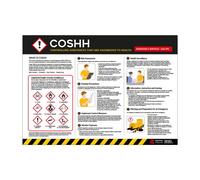 Spectrum Industrial Coshh Safety Poster Hazardous Substances Awareness A2 Scuff Resistant Pvc