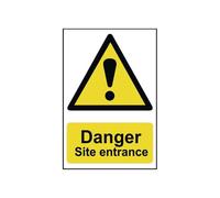 Spectrum Industrial Danger Site Entrance Pvc Sign 400X600Mm 4102
