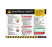 Spectrum Industrial Electrical Safety Poster Hazard Awareness & Safe Practices A2 Scuff Resistant Pvc