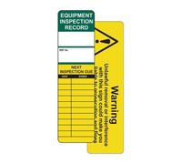 Spectrum Industrial Equipment Inspection Tagging Inserts - Pack Of 50 - Durable Safety Tags For Compliance & Maintenance Checks