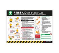 Spectrum Industrial First Aid Safety Poster Emergency Response Guide A2 Scuff Resistant Pvc
