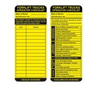 Spectrum Industrial Forklift Truck Inspection Tags - Pack Of 10 - Safety Tag Inserts For Daily Checks & Compliance