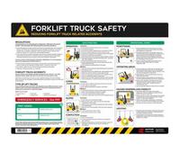 Spectrum Industrial Forklift Truck Safety Poster Workplace Hazard Awareness A2 Scuff Resistant Pvc