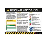 Spectrum Industrial Health & Safety At Work Poster, A2 Anti-Scuff Pvc, Workplace Safety Rules & Compliance, Hse Sign For Employee Awareness