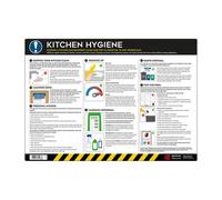 Spectrum Industrial Kitchen Hygiene Safety Poster, A2 Anti Scuff Pvc, Food Safety & Cleanliness Guide For Catering Compliance
