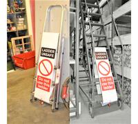 Spectrum Industrial Lockout Tagout Ladder & Steps Cover, Flexible Woven Pvc, Integral Eyelet For Locking Out