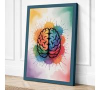 Spectrum Mind Modern Canvas Wall Art Print 24x16 Inch (61 x 41 cm)