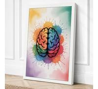 Spectrum Mind Modern Canvas Wall Art Print 30x20 Inch (76 x 51 cm)