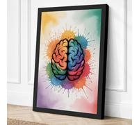 Spectrum Mind Modern Canvas Wall Art Print 30x20 Inch (76 x 51 cm)